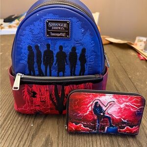 Loungefly Stranger Things Season 4 Backpack with Eddie Wallet